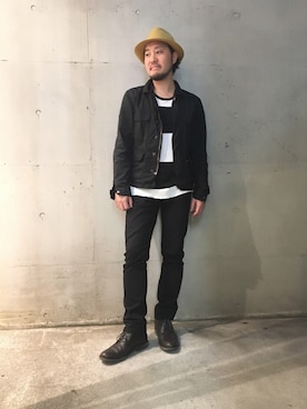 「アイテム（ブルゾン）」を使った、山崎永二さん（メンズ・168cm・30代）の春コーディネート