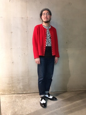 「hiromichi BY HIROMICHI NAKANO（ヒロミチ バイ ヒロミチナカノ）のアイテム（トップス）」を使った、山崎永二さん（メンズ・168cm）の春コーディネート