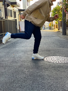 「Gramicci（グラミチ）のアイテム（ジャケット/アウター）」を使った、G'sさん（メンズ・177cm）の春コーディネート