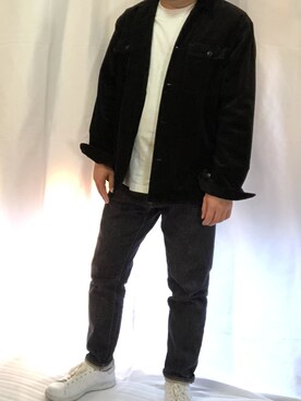 「EDIFICE（エディフィス）のアイテム（スニーカー）」を使った、G'sさん（メンズ・177cm）の春コーディネート