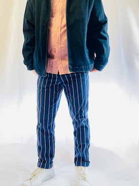 「EDIFICE（エディフィス）のアイテム（スニーカー）」を使った、G'sさん（メンズ・177cm）の春コーディネート