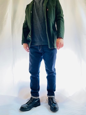 「BRIXTON（ブリクストン）のアイテム（スウェット）」を使った、G'sさん（メンズ・177cm）の春コーディネート