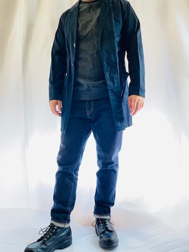 「BRIXTON（ブリクストン）のアイテム（スウェット）」を使った、G'sさん（メンズ・177cm）の春コーディネート