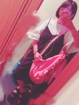 「SPINNS（スピンズ）のアイテム（バックパック/リュック）」を使った、🐰さん（レディース・153cm）の夏コーディネート