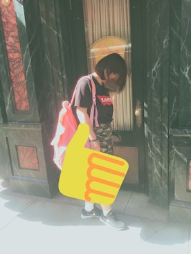 「SPINNS（スピンズ）のアイテム（バックパック/リュック）」を使った、🐰さん（レディース・153cm）の秋コーディネート