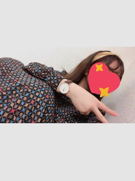 「カメラ女子」｜「アイテム（腕時計）」を使った、🐰さん（レディース・153cm）の冬コーディネート