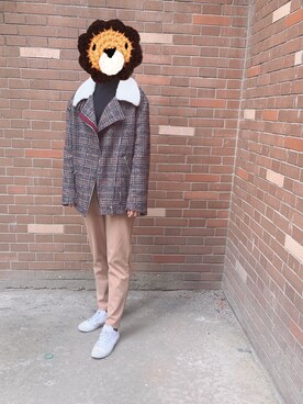 「DAZZLE（ダズル）のアイテム（ジャケット/アウター）」を使った、aboandleehomさん（レディース・163cm）の秋コーディネート