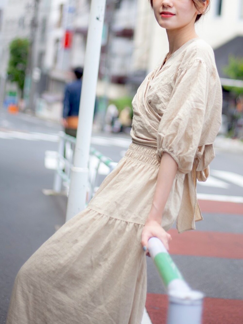 SNIDEL（スナイデル）の「カシュクールロングワンピース