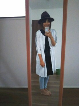 「UNITED ARROWS（ユナイテッドアローズ）のアイテム（シャツワンピース）」を使った、かんた&よっぴさん（レディース・158cm）の夏コーディネート