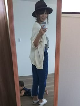 「LE COQ（ルコック）のアイテム」を使った、かんた&よっぴさん（レディース・158cm）の夏コーディネート
