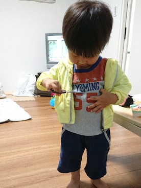 「ZARA KIDSのアイテム（ナイロンジャケット）」を使った、かんた&よっぴさん（レディース・158cm）の秋コーディネート