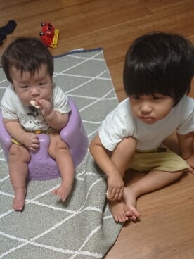 「きょうだい」｜「アイテム（シューズ）」を使った、かんた&よっぴさん（レディース・158cm）の夏コーディネート
