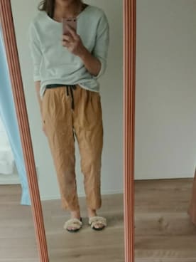 「ZARA（ザラ）のアイテム（サンダル、ホワイト系）」を使った、かんた&よっぴさん（レディース・158cm）の春コーディネート