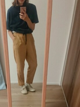 「no brand（ノーブランド）のアイテム（ピアス（両耳用）、ホワイト系）」を使った、かんた&よっぴさん（レディース・158cm）の夏コーディネート