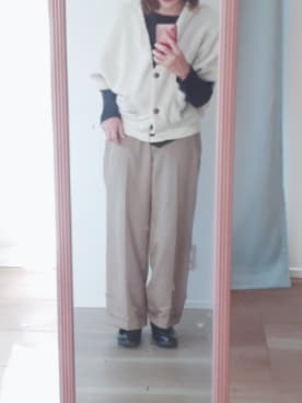 「no brand（ノーブランド）のアイテム（チノパンツ、ベージュ系）」を使った、かんた&よっぴさん（レディース・158cm）の冬コーディネート
