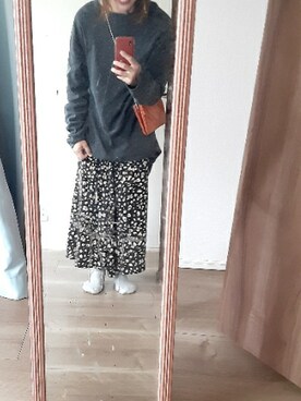 「no brand（ノーブランド）のアイテム（スカート、その他）」を使った、かんた&よっぴさん（レディース・158cm）の春コーディネート