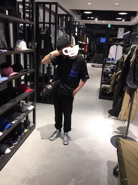 「Gosha Rubchinskiy（ゴーシャラブチンスキー）のアイテム（帽子）」を使った、NENEさん（レディース・158cm）の夏コーディネート