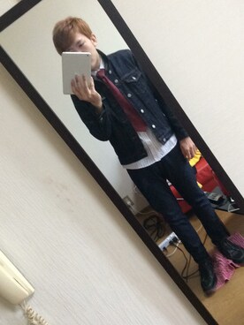 「Right-on（ライトオン）のアイテム（デニムジャケット）」を使った、Nobu さん（メンズ・172cm）の春コーディネート
