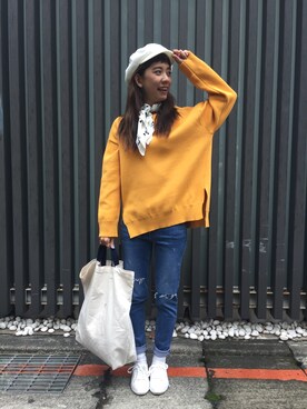 「Ballet.A（バレット　エー）のアイテム（トップス）」を使った、Sheng-Ning Chengさん（レディース・160cm）の春コーディネート