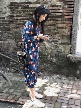 「pattern」｜「アイテム（ショルダーバッグ）」を使った、Sheng-Ning Chengさん（レディース・160cm）の冬コーディネート