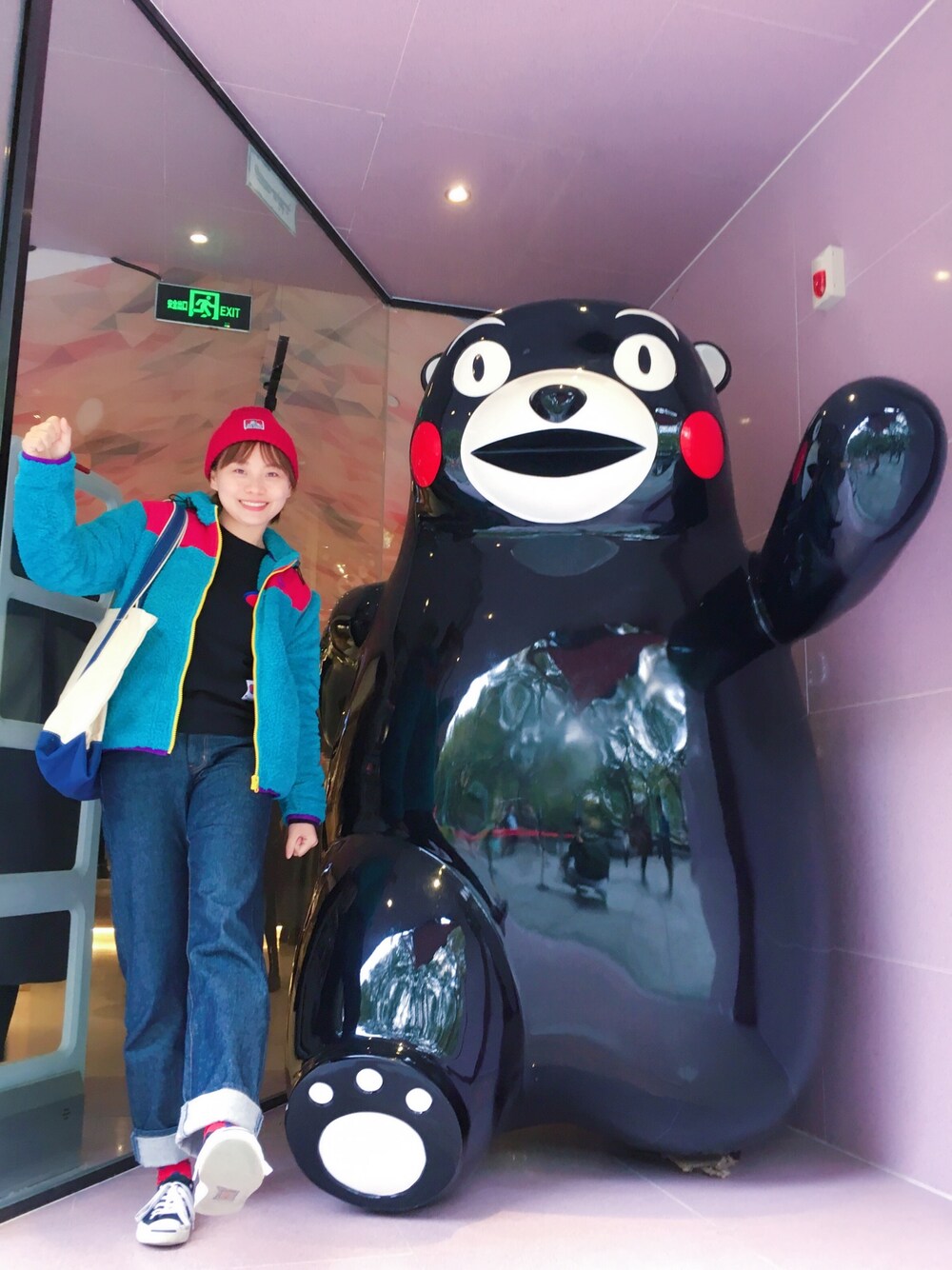 「BEN DAVISのBEN DAVIS cotton KNIT CAP（ニットキャップ/ビーニー、ホワイト系）」を使った、果果余さん（レディース・160cm）の秋コーディネートの1枚目の写真