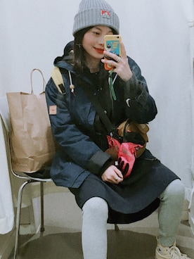 「PENFIELD USA（ペンフィールドユーエスエー）のアイテム」を使った、果果余さん（レディース・160cm）の冬コーディネート