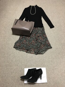「PAPILLONNER（パピヨネ）のアイテム（ジャケット/アウター）」を使った、ばぼびさん（レディース・160cm）の冬コーディネート