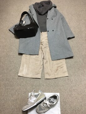 「la.f…（ラエフ）のアイテム（その他アウター）」を使った、ばぼびさん（レディース・160cm）の冬コーディネート