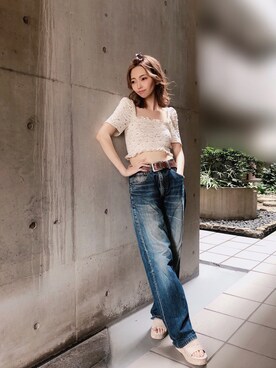 「リーバイスヴィンテージ」｜kajuさん（レディース・159cm）の夏コーディネート