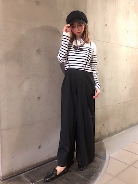 「reca（レカ）のアイテム（オールインワン・サロペット）」を使った、kajuさん（レディース・159cm）の秋コーディネート