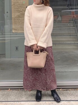 「mystic（ミスティック）のアイテム（ブーティ）」を使った、akariさん（レディース・155cm）の秋コーディネート
