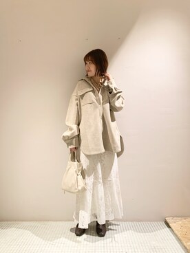 「mystic（ミスティック）のアイテム（ブルゾン）」を使った、akariさん（レディース・155cm）の冬コーディネート