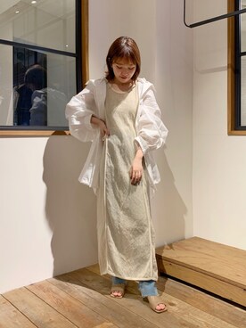 「mystic（ミスティック）のアイテム（ブルゾン）」を使った、akariさん（レディース・155cm）の春コーディネート