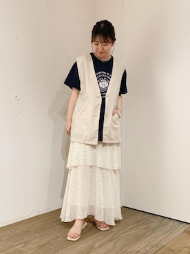 「mline（エムライン）のアイテム」を使った、akariさん（レディース・155cm）の夏コーディネート