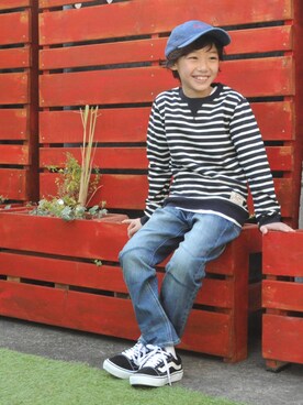 「アイテム（スウェット）」を使った、GLAZOSさん（キッズ・133cm）の春コーディネート