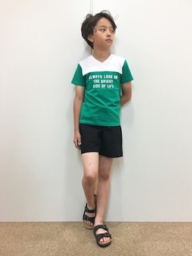 「GLAZOS（グラソス）のアイテム」を使った、GLAZOSさん（キッズ・141cm）の夏コーディネート