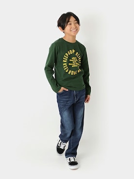 「アイテム（パンツ）」を使った、GLAZOSさん（キッズ・141cm）の冬コーディネート