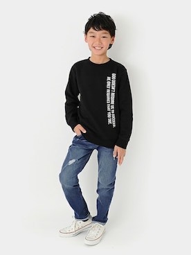 「GLAZOS（グラソス）のアイテム（スウェット）」を使った、GLAZOSさん（キッズ・136cm）の冬コーディネート