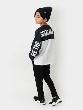 「バックプリント」｜GLAZOSさん（キッズ・141cm）の冬コーディネート