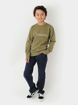 「GLAZOS（グラソス）のアイテム（スウェット）」を使った、GLAZOSさん（キッズ・144cm）の冬コーディネート