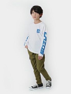 「アイテム（パンツ）」を使った、GLAZOSさん（キッズ・133cm）の冬コーディネート