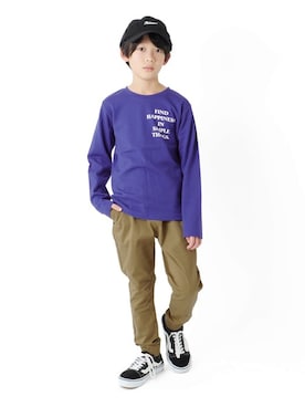 「アイテム（パンツ）」を使った、GLAZOSさん（キッズ・133cm）の冬コーディネート