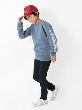 「GLAZOS（グラソス）のアイテム（スウェット）」を使った、GLAZOSさん（キッズ・144cm）の春コーディネート