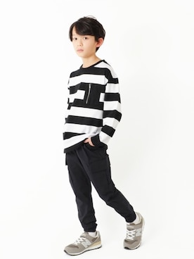 「アイテム（Tシャツ/カットソー）」を使った、GLAZOSさん（キッズ・133cm）の春コーディネート