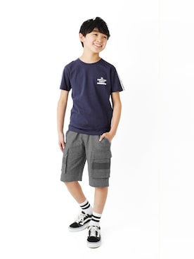 「アイテム（カーゴパンツ）」を使った、GLAZOSさん（キッズ・147cm）の春コーディネート