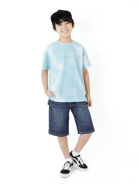 「アイテム（デニムパンツ）」を使った、GLAZOSさん（キッズ・147cm）の夏コーディネート