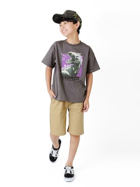 「GLAZOS（グラソス）のアイテム（キャップ）」を使った、GLAZOSさん（キッズ・147cm）の夏コーディネート