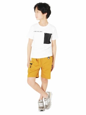 「アイテム（カーゴパンツ）」を使った、GLAZOSさん（キッズ・145cm）の春コーディネート