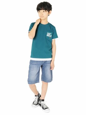 「アイテム（Tシャツ/カットソー）」を使った、GLAZOSさん（キッズ・150cm）の春コーディネート