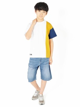 「アイテム（デニムパンツ）」を使った、GLAZOSさん（キッズ・150cm）の春コーディネート